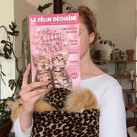 Personne qui lit le magazine Le Félin Déchaîné de Ziggy, le magazine pour les chats