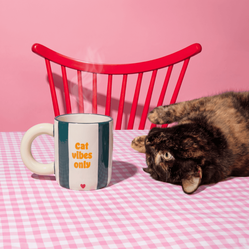 Mug pour chat Ziggy de la gamme Cat Vibes Only