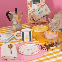 Assiette, Mug et Bol pour chat Ziggy de la gamme Cat Vibes Only