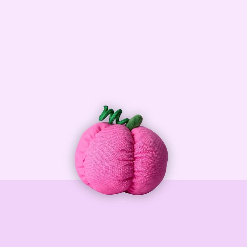 Peluche citrouille Halloween à la cataire Ziggy, jouet rose pour chat