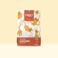 Ziggy cereal-free chicken kibbles for kittens, 2.5Kg bag, made from natural ingredients