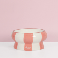 Ziggy cat food bowl in pink and beige – feeding bowl for cats