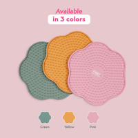 Close-up of the Ziggy Flower Lickmat texture – silicone slow feeder for cats