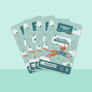 Lot de 4 sachets de mousse Ziggy pour chat stérilisé sans céréales au saumon, 85 g chacun