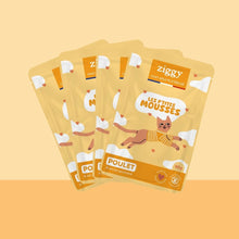 Pack of 4 pouches of Ziggy grain-free mousse for sterilised cats with chicken, 85 g each