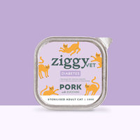 Ziggy Nassfutter für Katzen mit Diabetes, 16×100g Packung