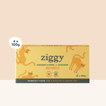 Pack of 4 Ziggy Sterilised Cat Chicken pâtés