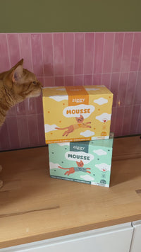 Vidéo : ouverture d’un sachet de mousse Ziggy pour chat adulte stérilisé au saumon