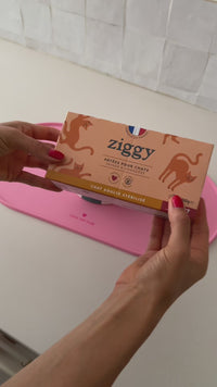 Ouverture pâtée Ziggy poulet aux olives pour chat stérilisé