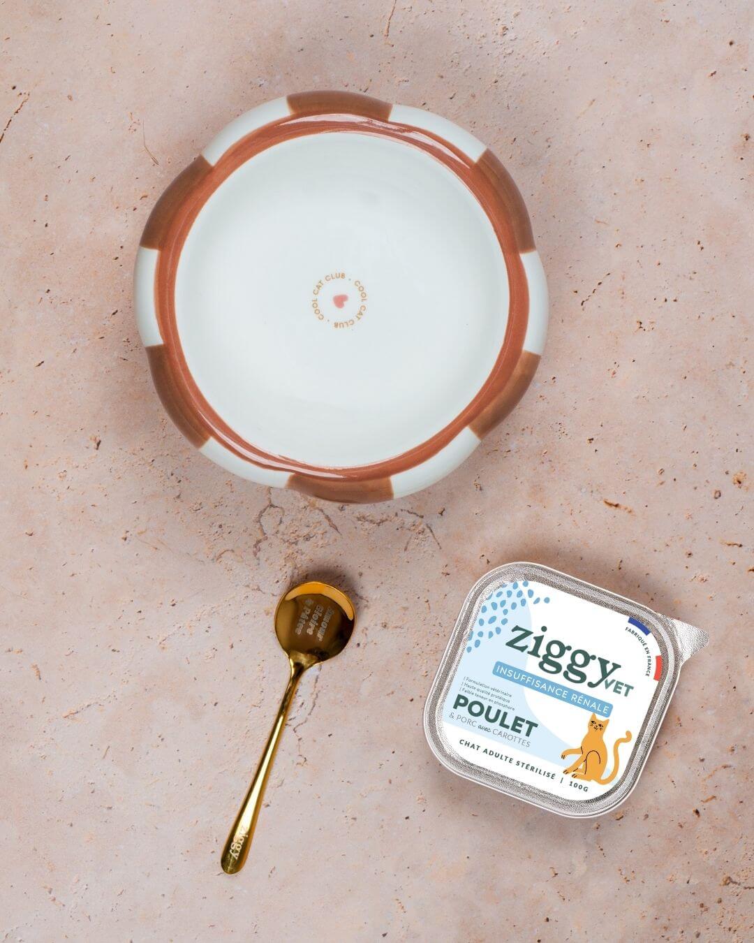 Pâtée Ziggy Rénal poulet, vue de l'intérieur du produit