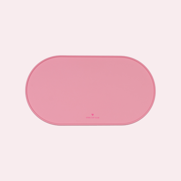 Tapis de gamelle pour chat rose de la marque Ziggy