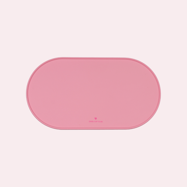 Tapis de gamelle pour chat rose de la marque Ziggy