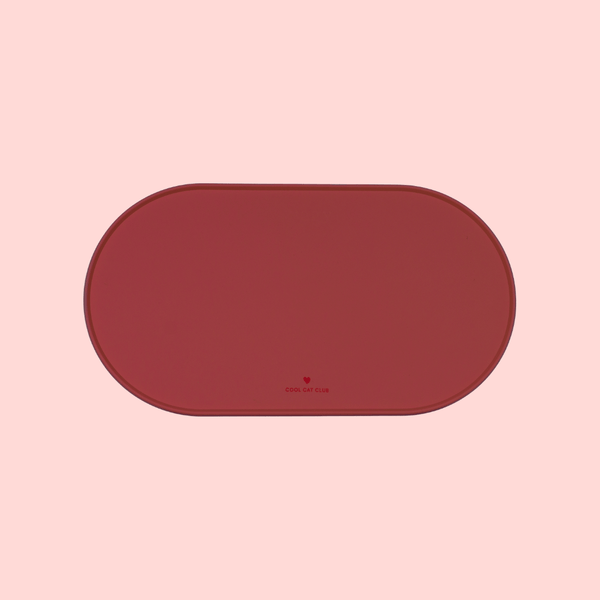 Tapis de gamelle pour chat rose de la marque Ziggy