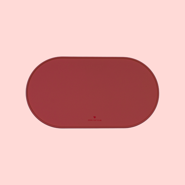 Tapis de gamelle pour chat rose de la marque Ziggy