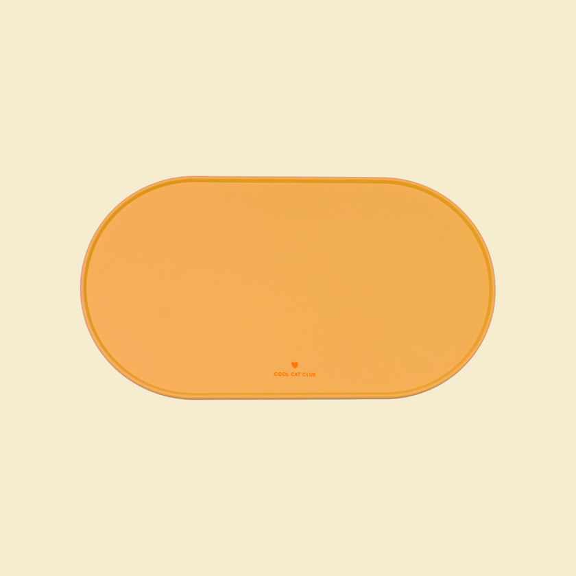 Tapis de gamelle pour chat jaune de la marque Ziggy