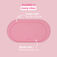 Ziggy Cool Cat Club cat feeding mat placed on the floor with its matching bowl
