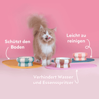 Katze neben der Ziggy Napfunterlage